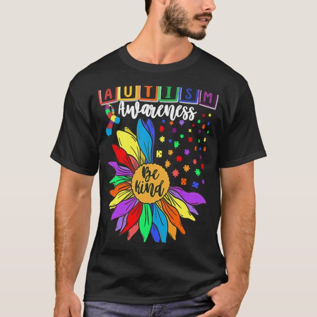 Autism Awareness Sunflower Choose Kindness Autism  T-Shirt (Vorderseite)