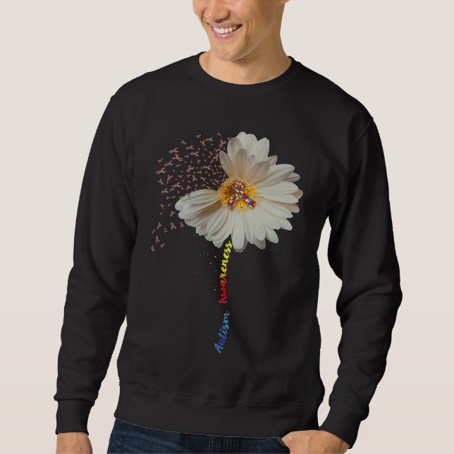 Autism Awareness  Sunflower Ribbon Sweatshirt (Vorderseite)