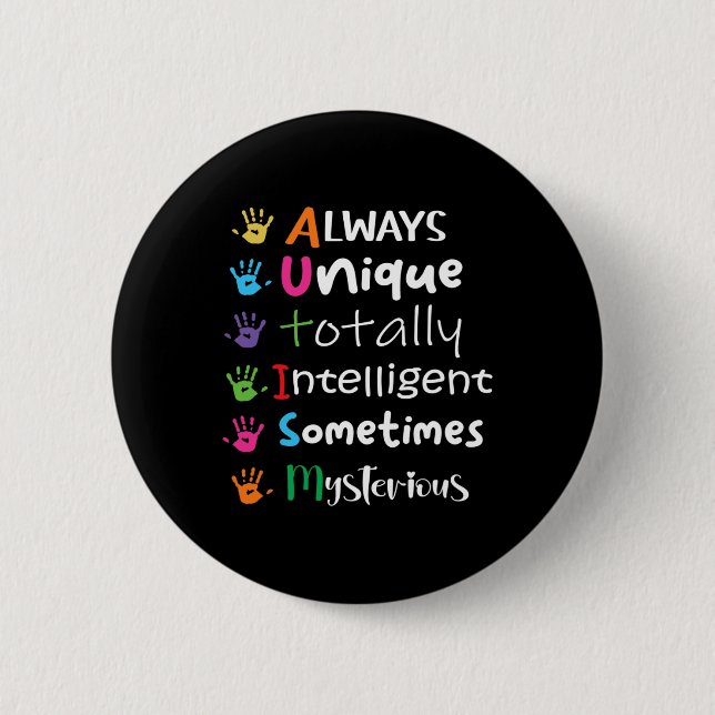 AUTISM AWARENESS Support Autismus Kids for Mama Va Button (Vorderseite)