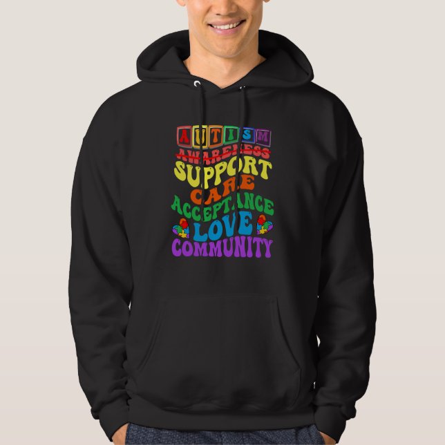 Autism Awareness Support for Kids Boys Women & men Hoodie (Vorderseite)