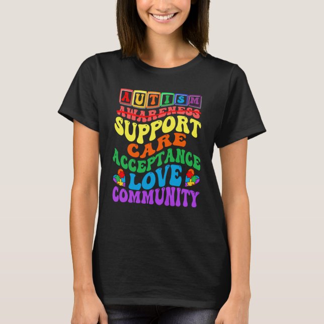 Autism Awareness Support for Kids Boys Women & men T-Shirt (Vorderseite)
