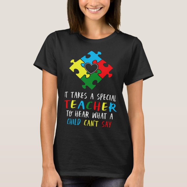 Autism Awareness Teacher Special Education Teach A T-Shirt (Vorderseite)