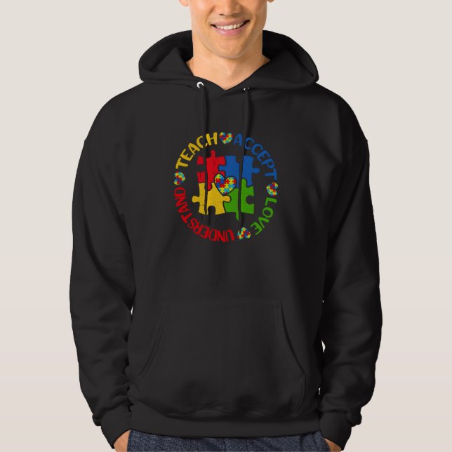 Autism Awareness Teacher  Teach Accept Understand  Hoodie (Vorderseite)