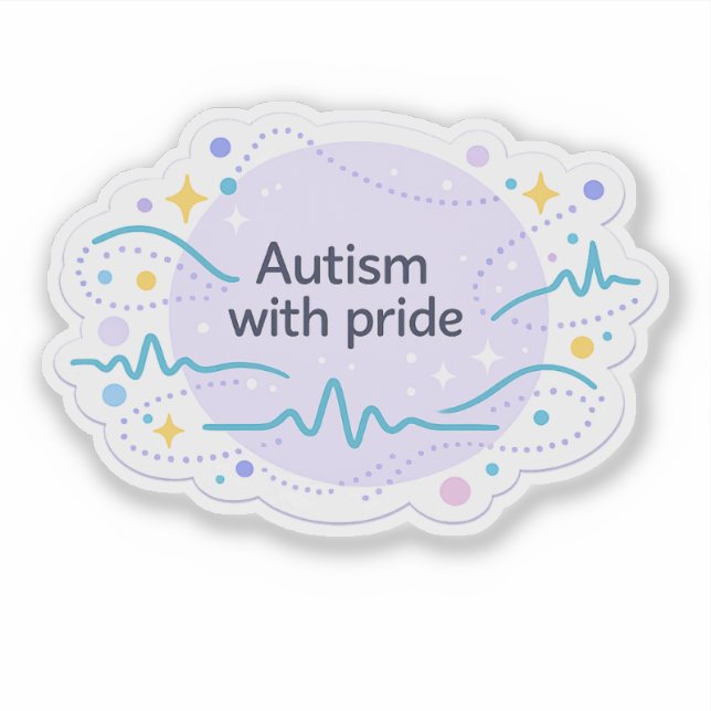 Autism Awareness | With Pride Vinyl Sticker  (Vorderseite)