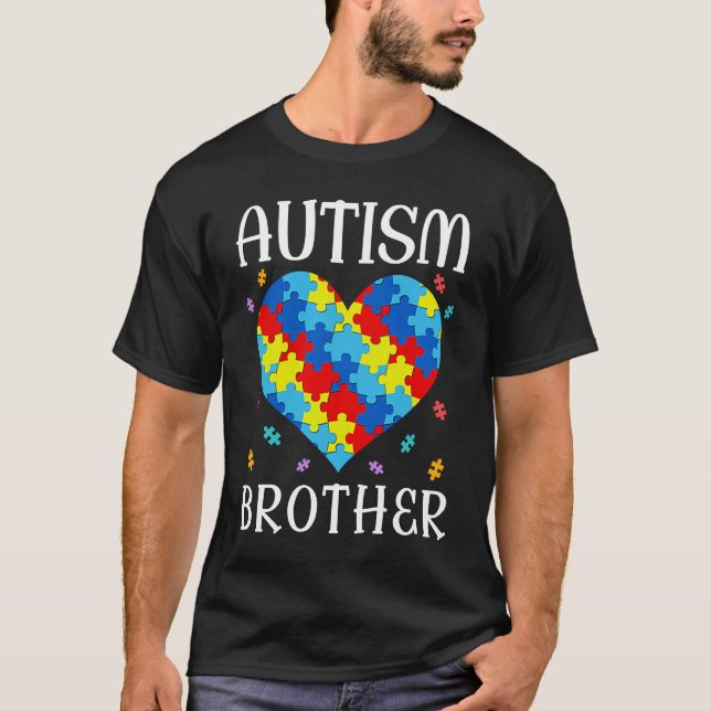Autism Brother Matching Family Heart Autism Awaren T-Shirt (Vorderseite)