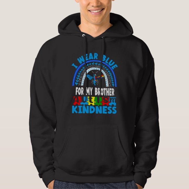 Autism Brother Rainbow Bee Kindness Hoodie (Vorderseite)