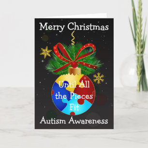 Autism Christmas Bauble Feiertagskarte