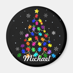 Autism Christmas Tree Magnet