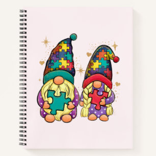 Autism Couple Gnome Notizbuch