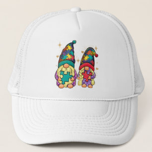 Autism Couple Gnome Truckerkappe