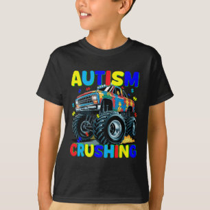 Autism Crusher Truck - Monster Truck Autism Awaren T-Shirt