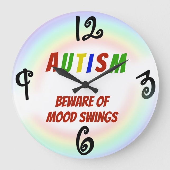 Autism - Custom Square Wall Clock Große Wanduhr (Vorderseite)