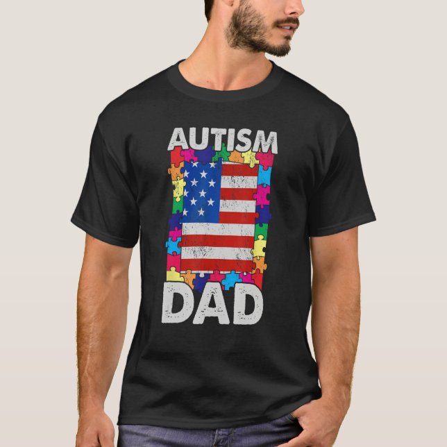 Autism Dad Father s Day Autism Awareness T-Shirt (Vorderseite)