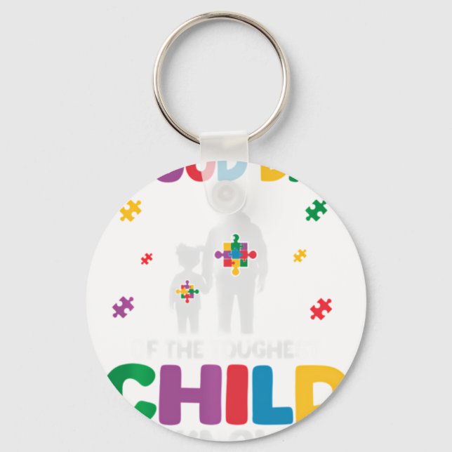 Autism Dad Of Daughte Schlüsselanhänger (Vorderseite)