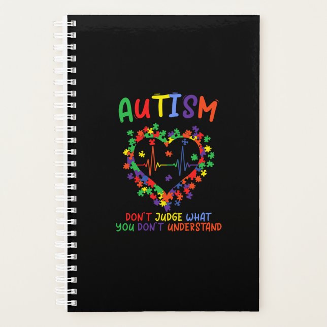 Autism Dont Judge What You Dont Understand Planer (Vorderseite)
