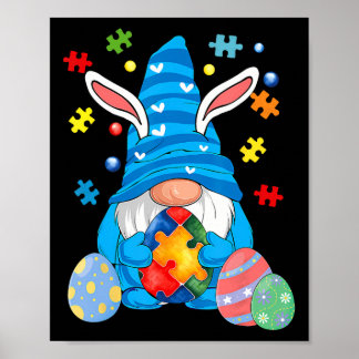 Autism Easter Gnomes Autism Awareness Easter Day G Poster
