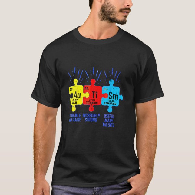 Autism Elemente Peri Odic Ta Ble Awareness A SD Me T-Shirt (Vorderseite)