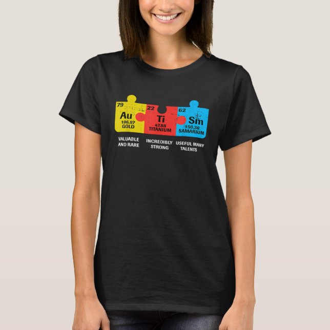 Autism Elements Periodic Table Awareness ASD Men W T-Shirt (Vorderseite)