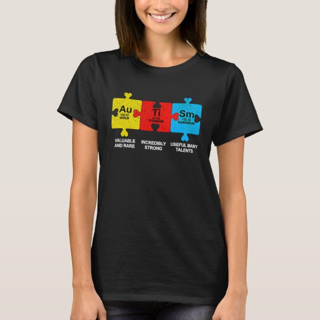 Autism Elements Periodic Table Awareness ASD Men W T-Shirt (Vorderseite)