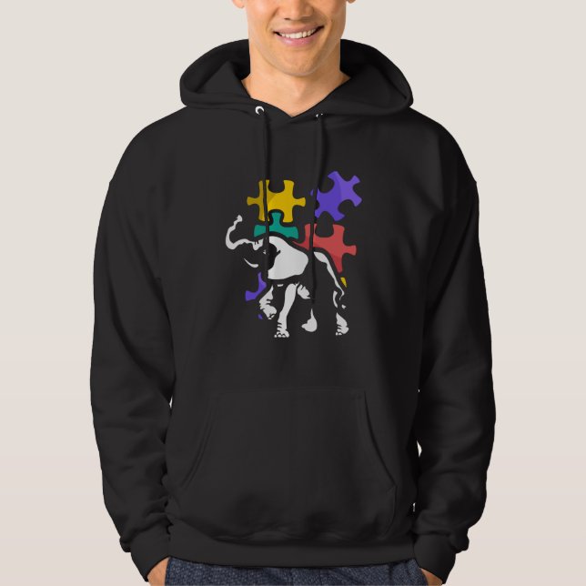 Autism elephant autiste support ASD Hoodie (Vorderseite)