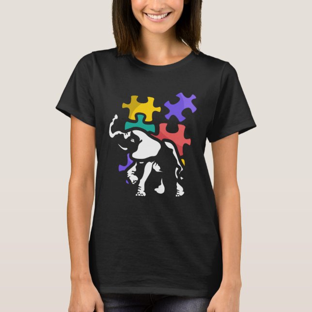 Autism elephant autiste support ASD T-Shirt (Vorderseite)