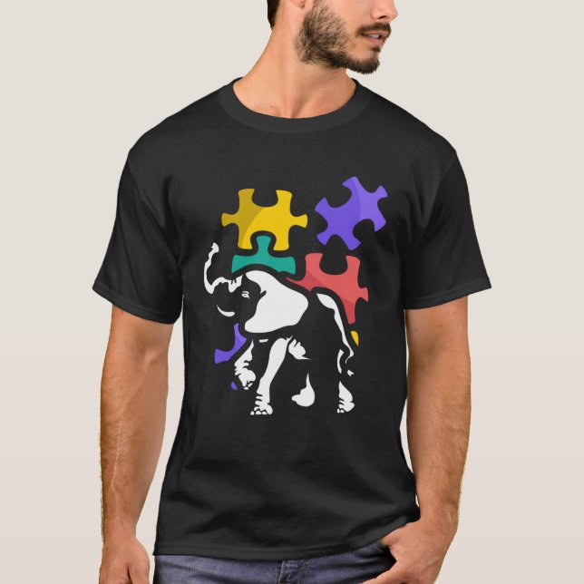 Autism elephant autiste support ASD T-Shirt (Vorderseite)