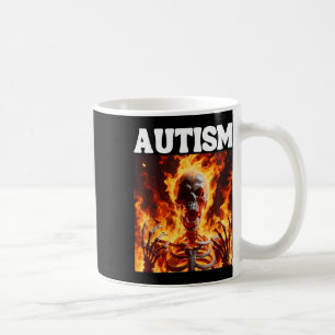 Autism Funny Cringe Hard Skeleton Meme Flames 1 Kaffeetasse