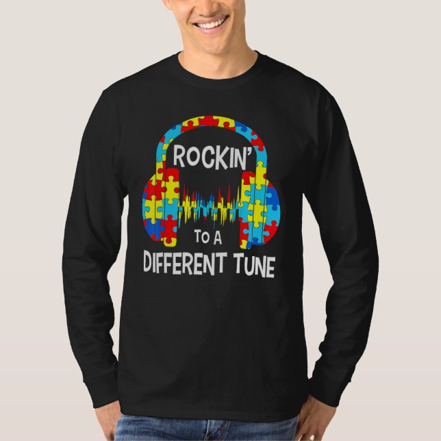 Autism Game  Rocking To A Different Tune For Gamer T-Shirt (Vorderseite)