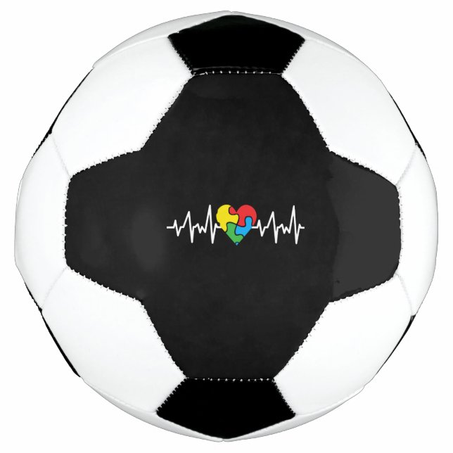 Autism Heart Beat Autism Awareness Day Fußball (Vorderseite)