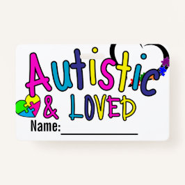 Autism ID Personalized Autistic Name Badge Ausweis