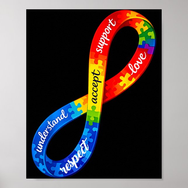 Autism infinity ribbon design a neurodiversity poster (Vorne)