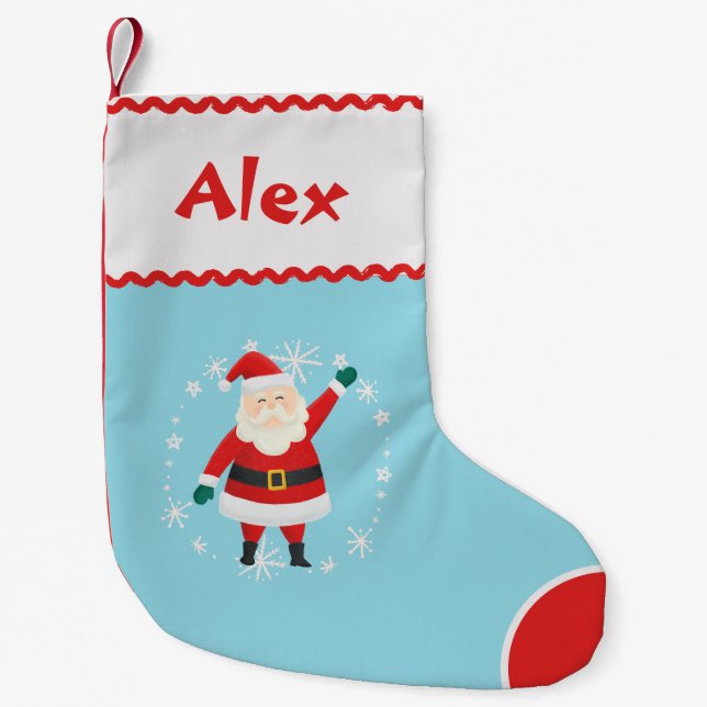 Autism Inspired - Custom Santa Christmas Stocking Kleiner Weihnachtsstrumpf (Vorderseite)