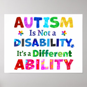 AUTISM ist keine Behinderung Poster