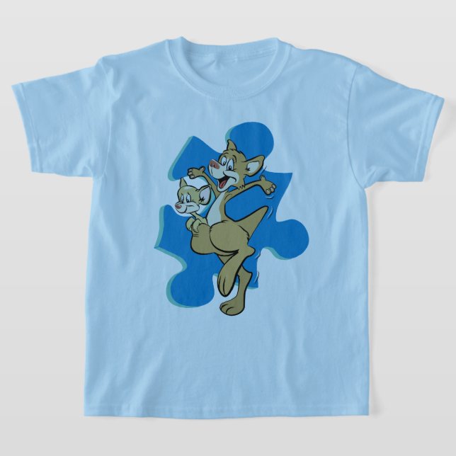 Autism Kangaroo und Joey T-Shirt (Ablage )