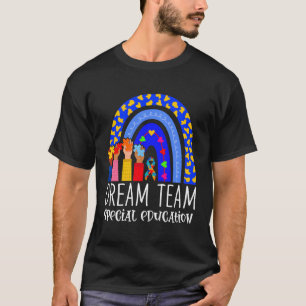 Autism Lehrer Traumteam Bildung Rainbo T-Shirt