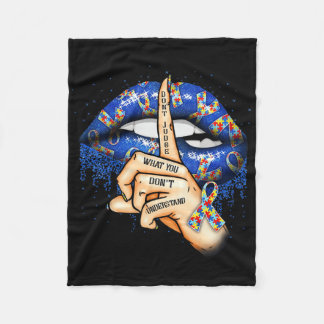 Autism Lips Autism Mom  Fleecedecke