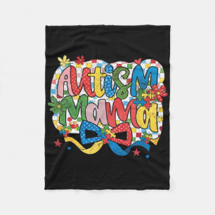 Autism Mama Mama Coquette Bow Autismus Bewusstsein Fleecedecke