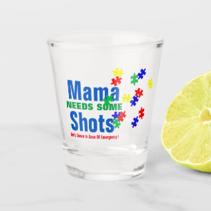 Autism Mama Notfall-Shot - 1,5 oz Shotglas Schnapsglas