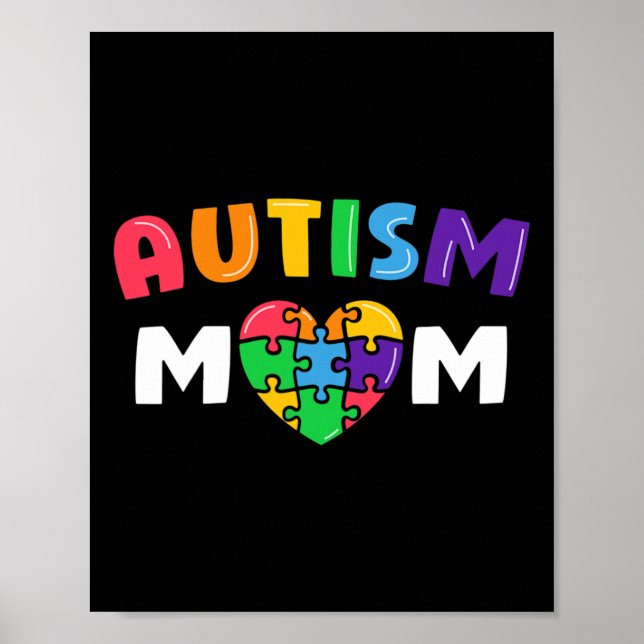 Autism Mom Autism Awareness Gift  Poster (Vorne)