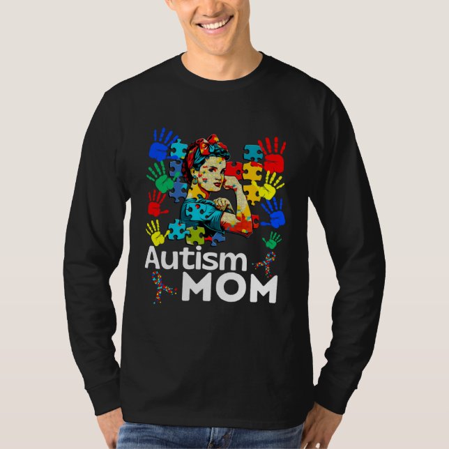 Autism Mom Navigating Autism Spanish Mother Hispan T-Shirt (Vorderseite)