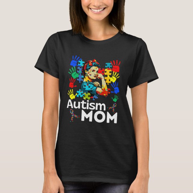 Autism Mom Navigating Autism Spanish Mother Hispan T-Shirt (Vorderseite)