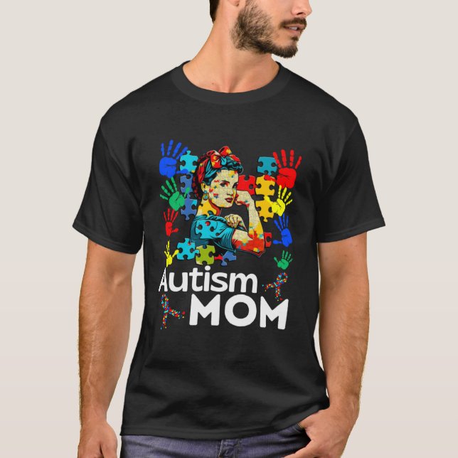 Autism Mom Navigating Autism Spanish Mother Hispan T-Shirt (Vorderseite)