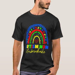 Autism Mom Unbreakable Rainbow Leopard Women Kids T-Shirt