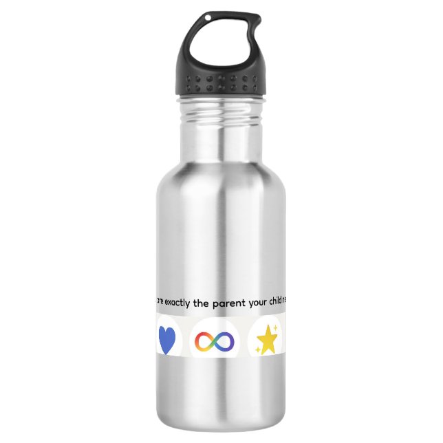 Autism Parent Motivation Edelstahlflasche (Vorderseite)