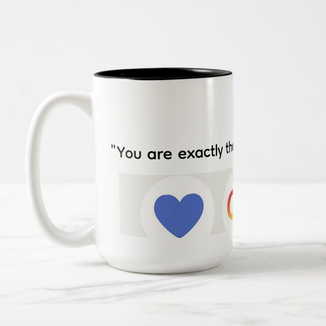 Autism Parent Motivation Zweifarbige Tasse (Links)