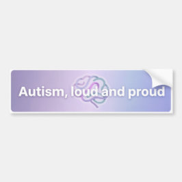 Autism Pride Loud & Proud Modern Purple Autoaufkleber