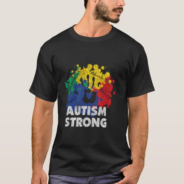 Autism Proud Strong Autistic Awareness T-Shirt (Vorderseite)