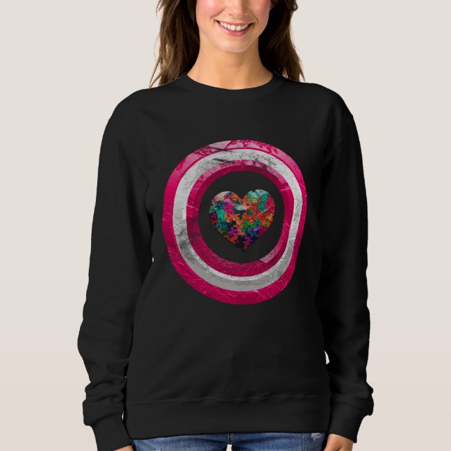 Autism Puzzle Heart for Neurodiversity Autistic Sweatshirt (Vorderseite)