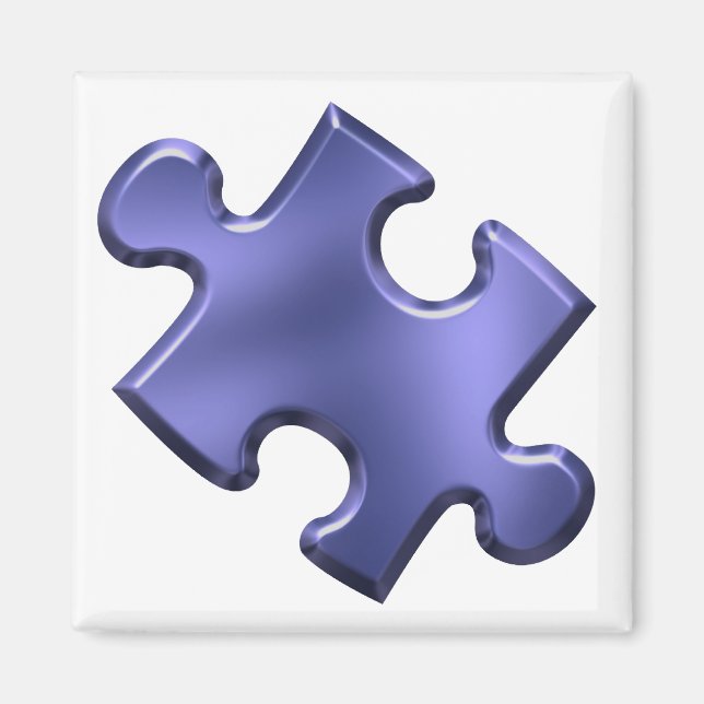 Autism Puzzle Piece Blue Magnet (Vorne)