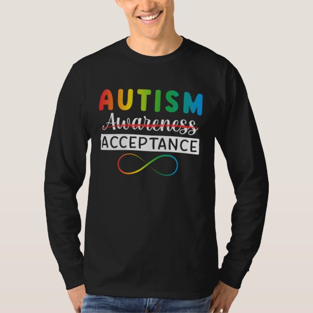 Autism Red Instead Acceptance Not Awareness Autism T-Shirt (Vorderseite)